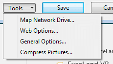 Picture 2 Tools drop-down