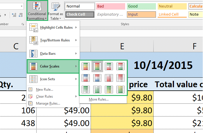 copy conditional highlighting excel for mac