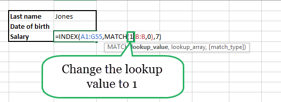 Change lookup value Change lookup value