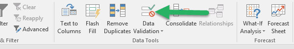 5 Clicking the data validation button on the ribbon will give you the option to make a drop down menu.