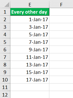 27 Every other day