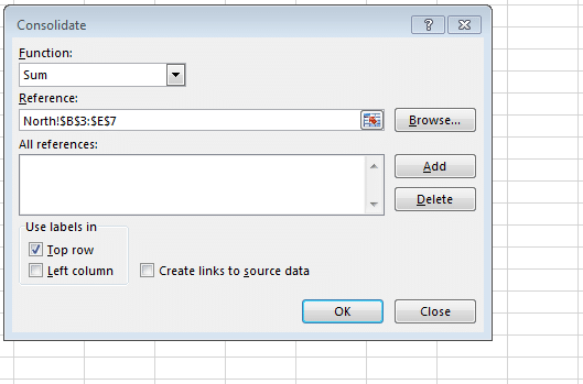 Picture 18 Reference selection in consolidation dialog box