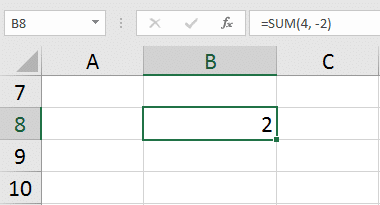 picture 23 Using SUM to subtract