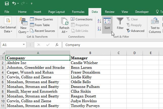 How To Sort Data In Excel Organize Your Data In A Few Flicks