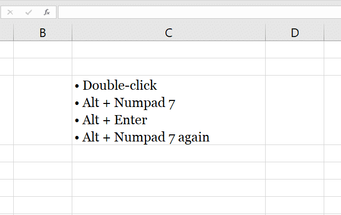 how-to-add-bullet-points-in-excel