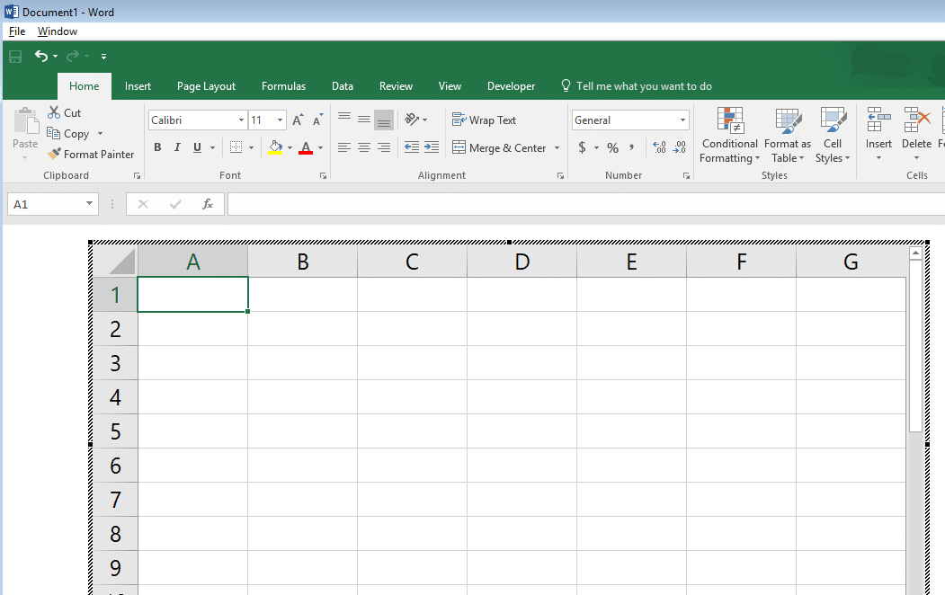 microsoft word table to excel spreadsheet