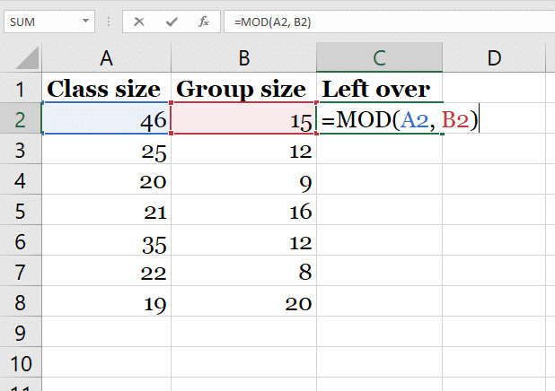 The Excel Function Mod Explained Get Division Remainders 5251