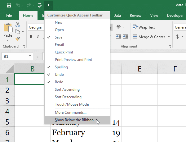 How To Customize The Quick Access Toolbar in Excel (2018)