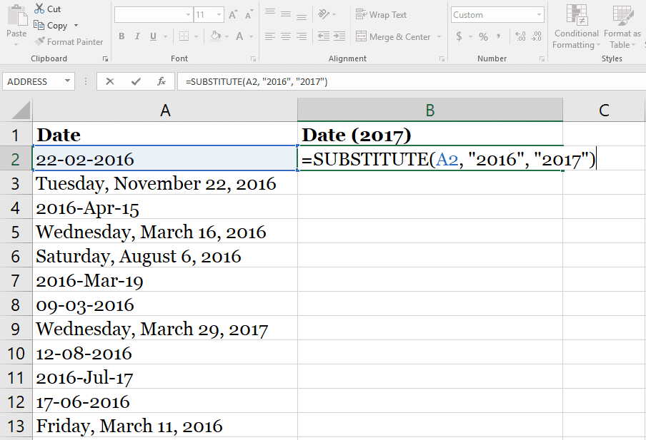 Excel Substitute Formula Newline