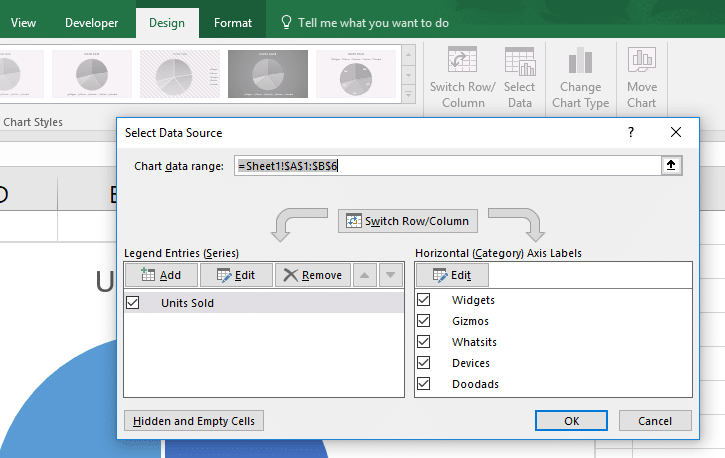 How To Select Data For Pie Chart In Excel