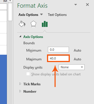 maximum value on the vertical axis annotated change the maximum value and press enter