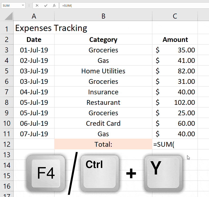 mac shortcut for insert row in excel