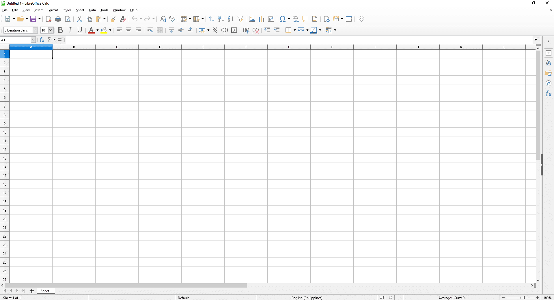 preview of libreoffice calc