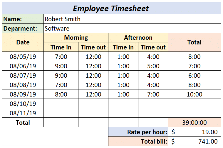 How to Create a Timesheet in Excel (+5 FREE Templates)