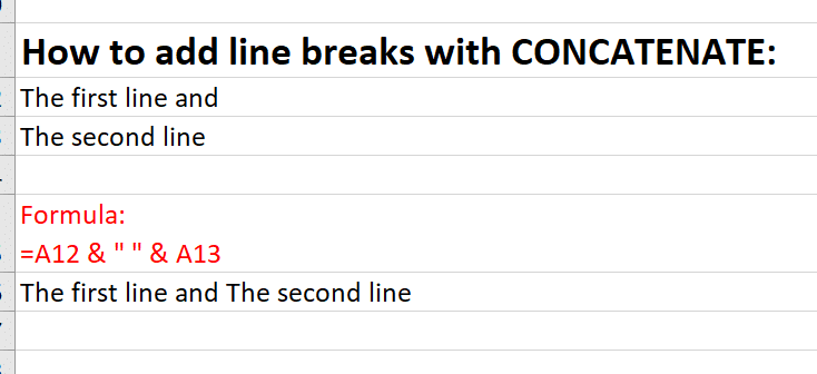 adding a line break in excel for mac