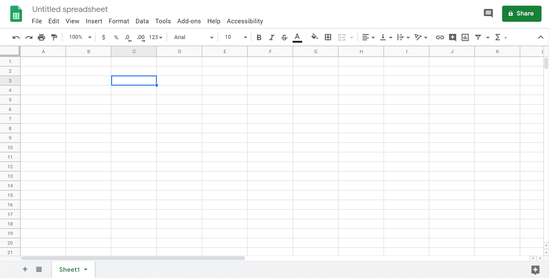 google sheets preview