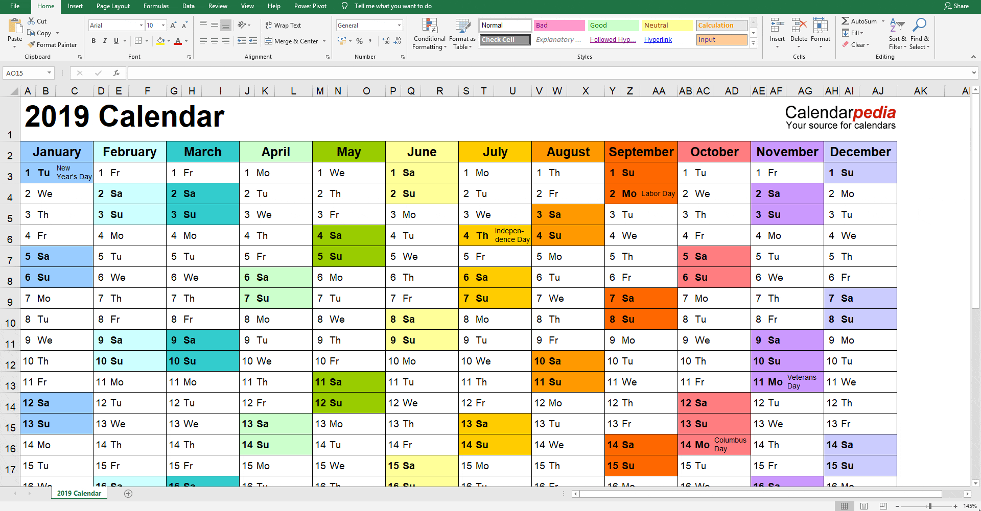 Excel Calendar Spreadsheet Template Search