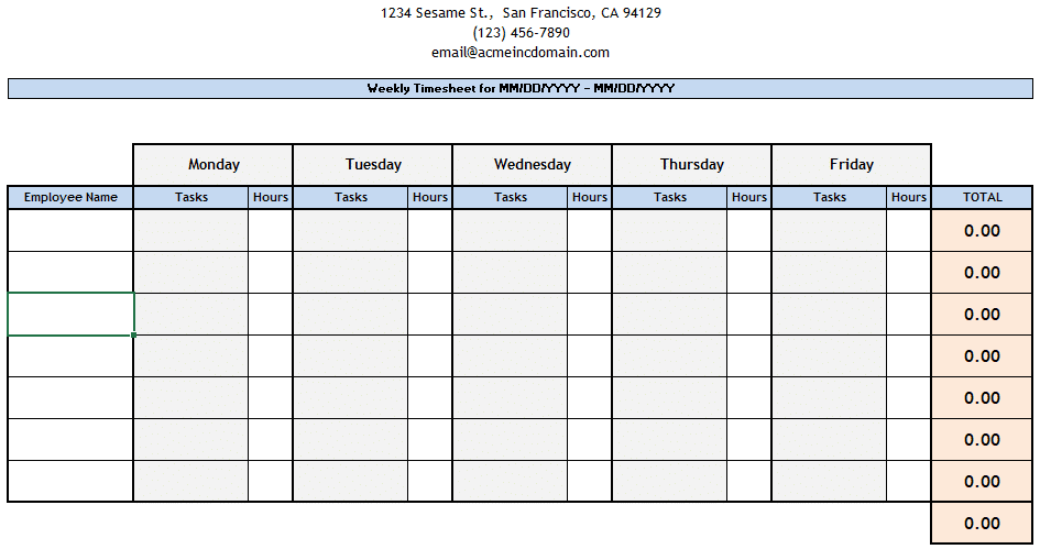 Excel Timesheet Template With Tasks TUTORE ORG Master Of Documents