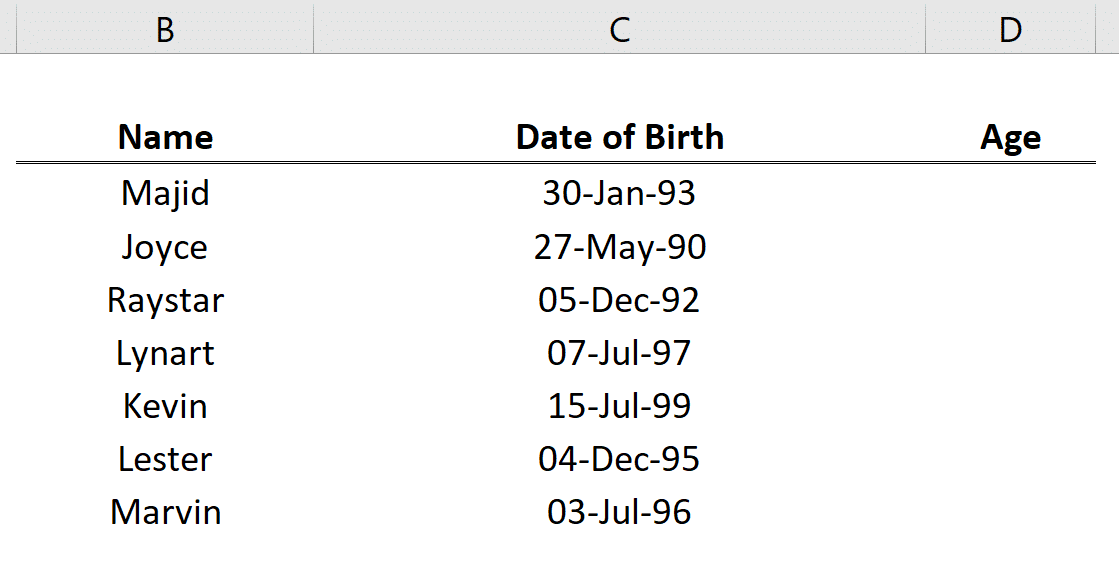 How To Calculate Age From Date Of Birth In Excel [Easy Method]