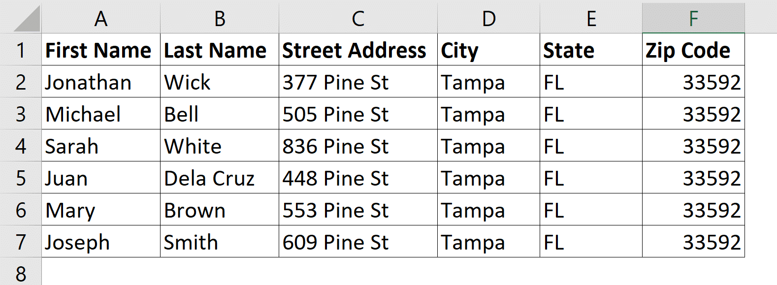 how to print address labels from excel file