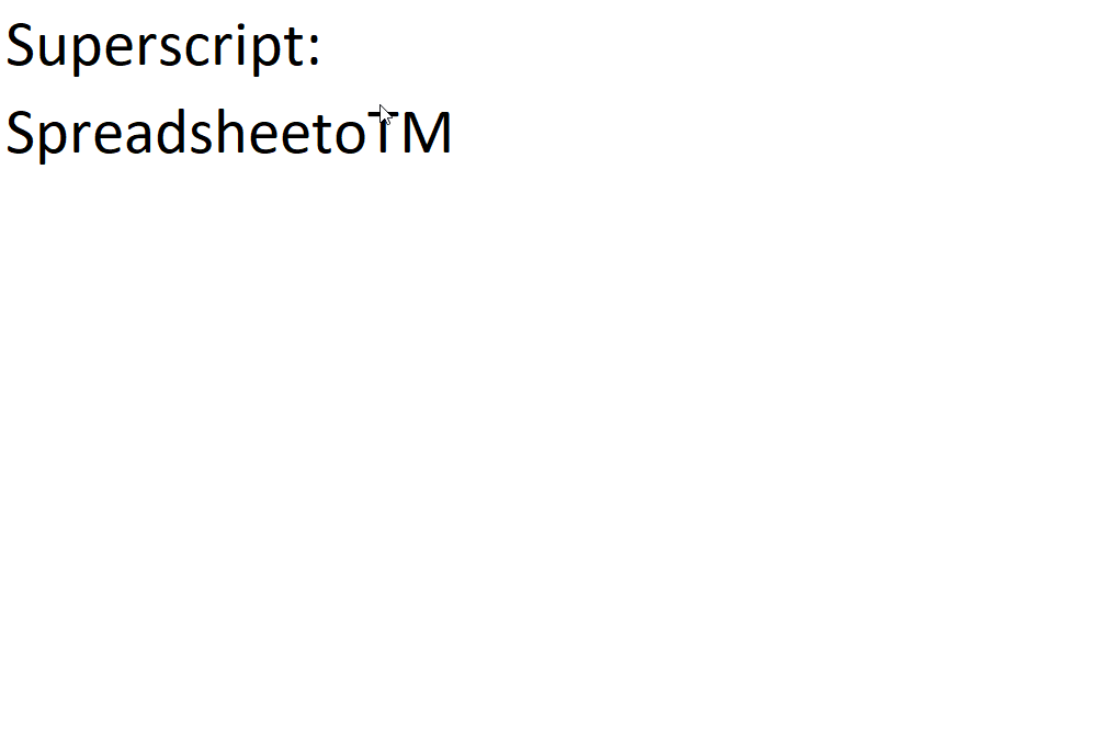 what is the keyboard shortcut for subscript