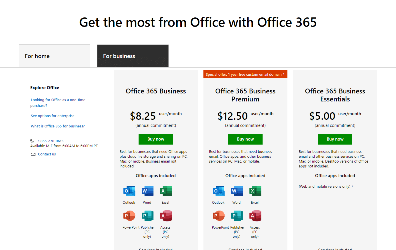 office365 pricing