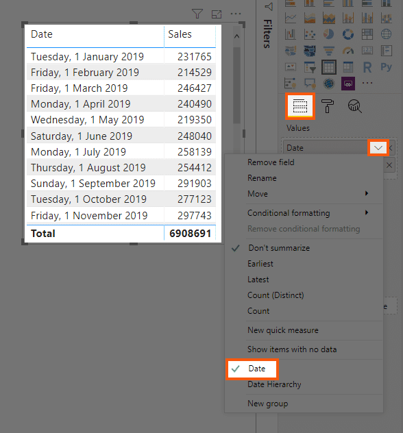 Remove the date hierarchy view
