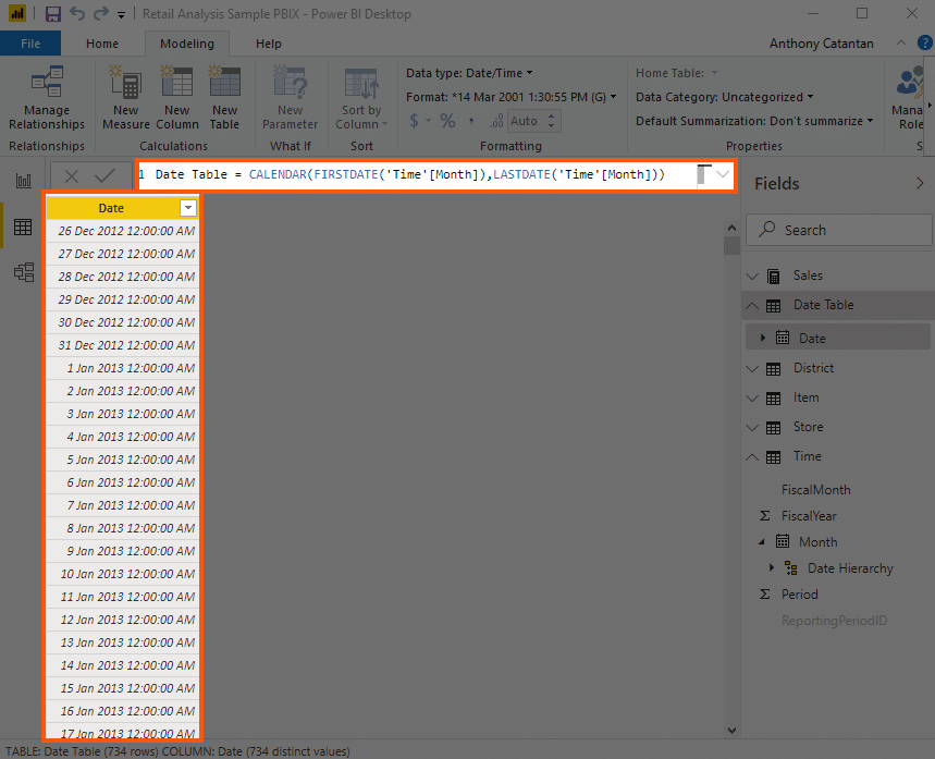 date-table-existing