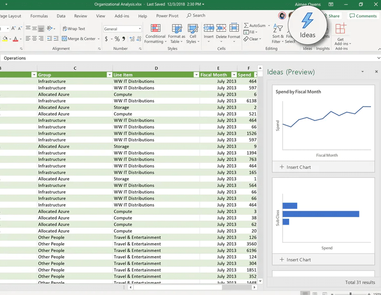 Turning data into insights in Excel