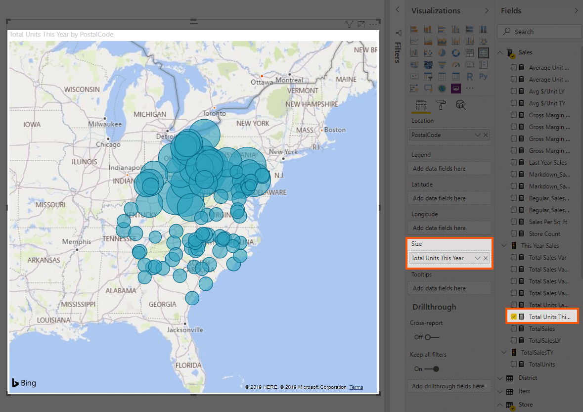 Creating Maps Power Bi IMAGESEE   Map Total Units This Year 