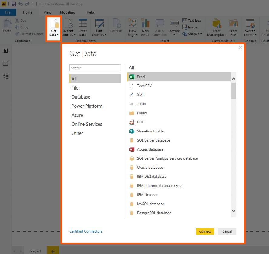 How to connect your data in Power BI Desktop