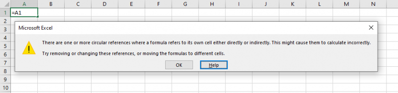 how to turn off circular reference in excel for mac