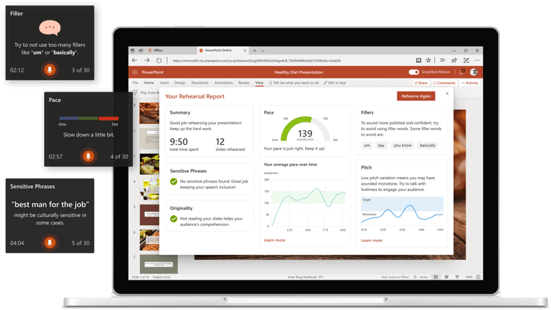 presenter-coach-support How to rehearse with PowerPoint’s Present Coach