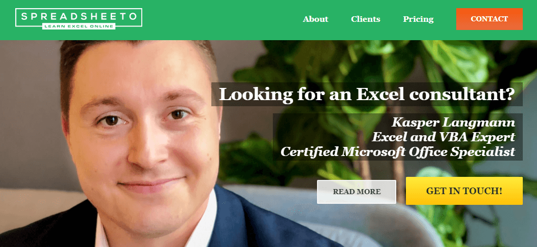 Consult with Kasper Langmann for your Excel needs