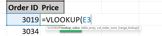 Lookup value of VLOOKUP function in Excel