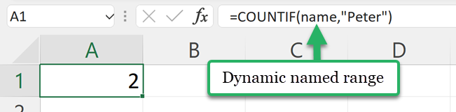 Dynamic named range example
