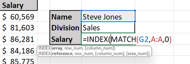 INDEX function