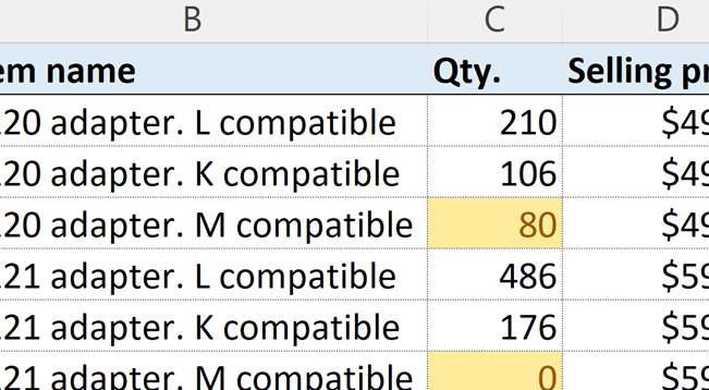 Conditional formatting in Excel - highlight values