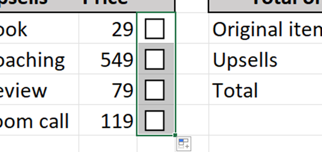 Checkbox in Excel - Copying Check Box Form Control