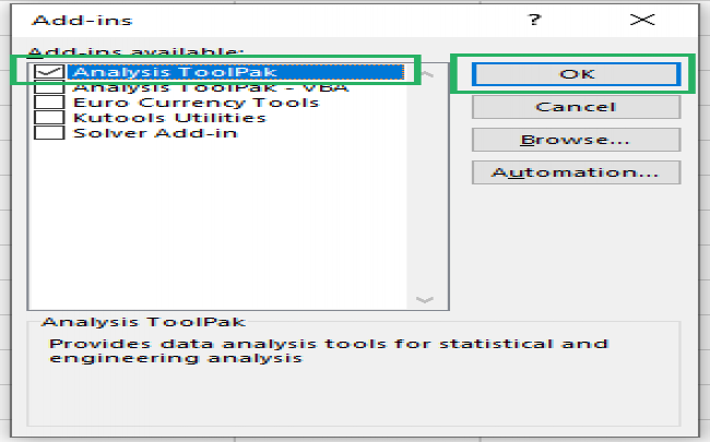 04 check analysis toolpak Adding Analysis ToolPak