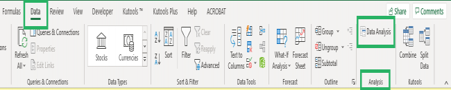 05 data analysis tab Data Analysis added to the Data Tab