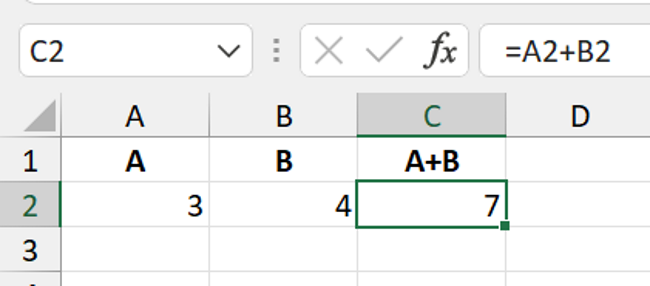 Since the cell is no longer formatted as text, Excel sees the equal sign and treats it as a formula