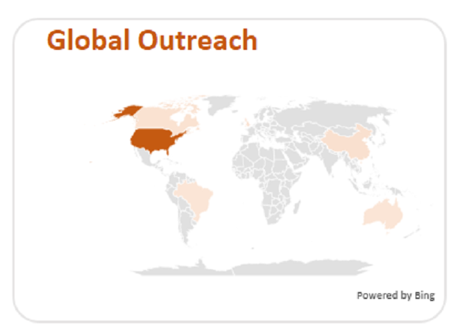 15 dashboard maps Maps like this one are great for showcasing your international reach