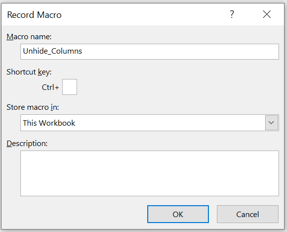 You can add a description to briefly explain the macro