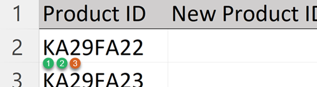 Excel replace function to replace text from a specified position