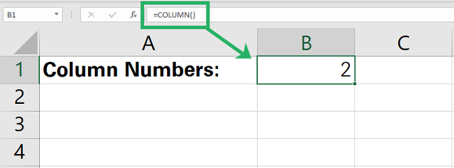 The column number