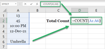 How to Use the COUNT function in Excel (and COUNTA)