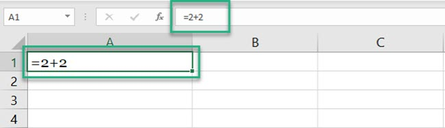 Excel showing formulas