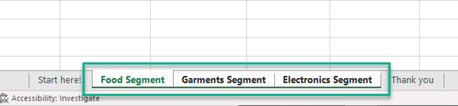Grouping sheets in Excel