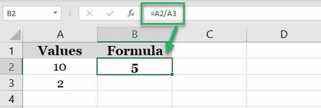 Dividing two cell references